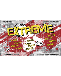 Extreme Soccer 9oz Fabric Team Banner DIY Live Designer