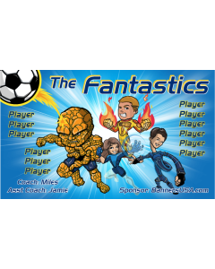 Fantastics Soccer 9oz Fabric Team Banner DIY Live Designer