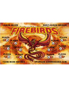 Firebirds Soccer 9oz Fabric Team Banner DIY Live Designer