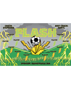 Flash Soccer 9oz Fabric Team Banner DIY Live Designer