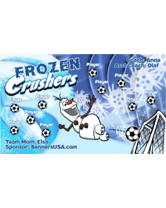 Frozen Crushers Soccer 9oz Fabric Team Banner DIY Live Designer