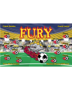 Fury Soccer 9oz Fabric Team Banner DIY Live Designer