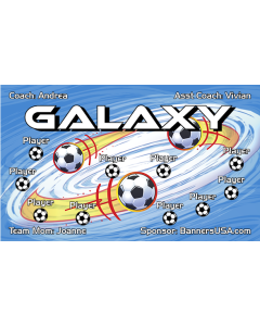 Galaxy Soccer 9oz Fabric Team Banner DIY Live Designer