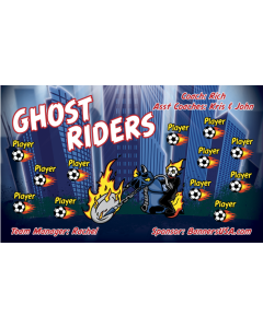 Ghostriders Soccer 9oz Fabric Team Banner DIY Live Designer