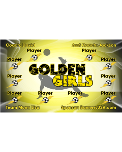 Golden Girls Soccer 9oz Fabric Team Banner DIY Live Designer