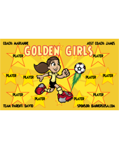 Golden Girls Soccer 9oz Fabric Team Banner DIY Live Designer