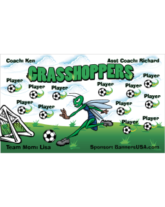 Grasshoppers Soccer 9oz Fabric Team Banner DIY Live Designer