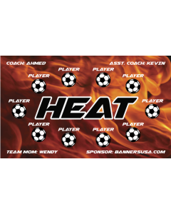 Heat Soccer 9oz Fabric Team Banner DIY Live Designer