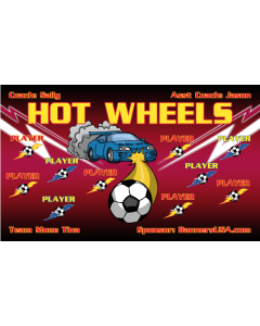 Hot Wheels Soccer 9oz Fabric Team Banner DIY Live Designer