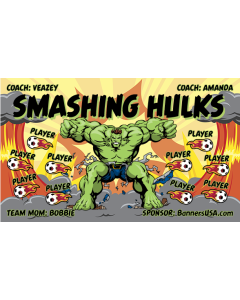 Smashing Hulks Soccer 9oz Fabric Team Banner DIY Live Designer