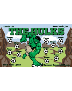 Hulks Soccer 9oz Fabric Team Banner DIY Live Designer