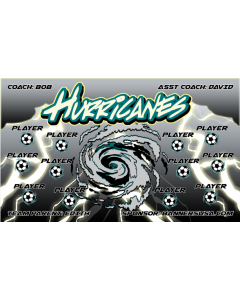 Hurricanes Soccer 9oz Fabric Team Banner DIY Live Designer