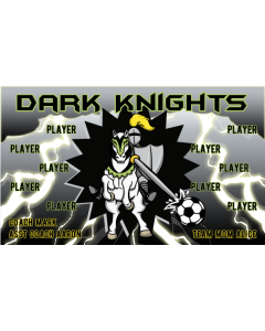 Dark Knights Soccer 9oz Fabric Team Banner DIY Live Designer