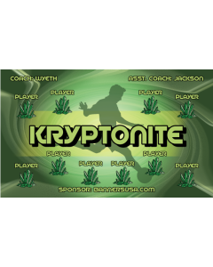 Kryptonite Soccer 9oz Fabric Team Banner DIY Live Designer