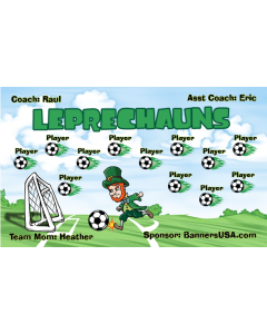 Leprechauns Soccer 9oz Fabric Team Banner DIY Live Designer