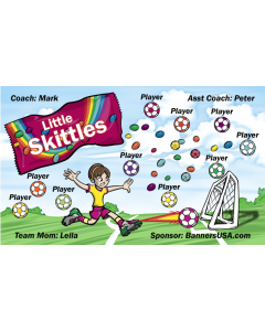 Little Skittles Soccer 9oz Fabric Team Banner DIY Live Designer