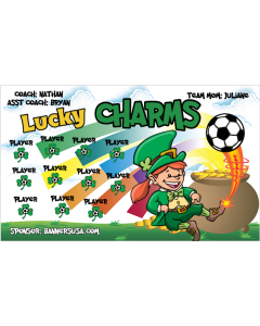 Lucky Charms Soccer 9oz Fabric Team Banner DIY Live Designer