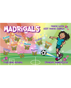 Madrigals Soccer 9oz Fabric Team Banner DIY Live Designer
