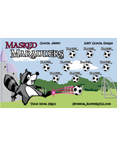 Masked Marauders Soccer 9oz Fabric Team Banner DIY Live Designer