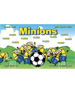 Minions Soccer 9oz Fabric Team Banner DIY Live Designer