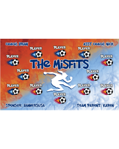 Misfits Soccer 9oz Fabric Team Banner DIY Live Designer