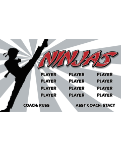 Ninjas Soccer 9oz Fabric Team Banner DIY Live Designer