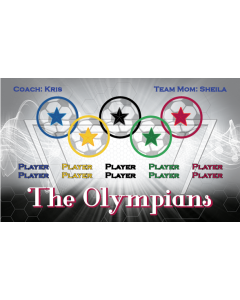 Olympians Soccer 9oz Fabric Team Banner DIY Live Designer