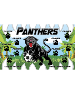 Panthers Soccer 9oz Fabric Team Banner DIY Live Designer