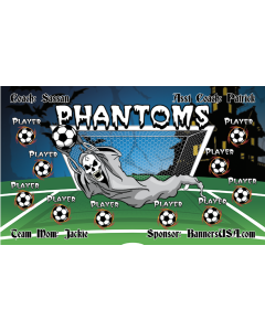 Phantoms Soccer 9oz Fabric Team Banner DIY Live Designer