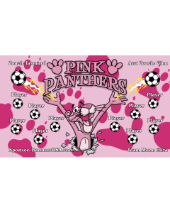 Pink Panthers Soccer 9oz Fabric Team Banner DIY Live Designer