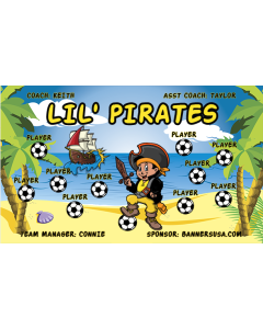 Lil' Pirates Soccer 9oz Fabric Team Banner DIY Live Designer