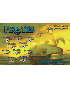 Pirates Soccer 9oz Fabric Team Banner DIY Live Designer