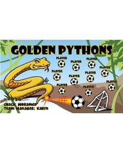 Golden Pythons Soccer 9oz Fabric Team Banner DIY Live Designer