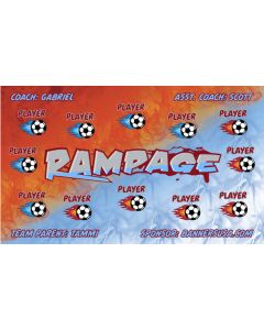 Rampage Soccer 9oz Fabric Team Banner DIY Live Designer