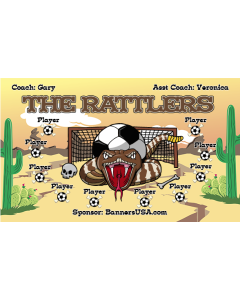 Rattlers Soccer 9oz Fabric Team Banner DIY Live Designer
