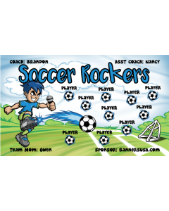 Soccer Rockers Soccer 9oz Fabric Team Banner DIY Live Designer