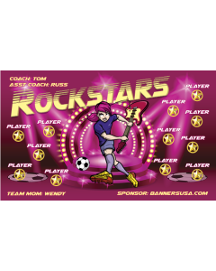Rockstars Soccer 9oz Fabric Team Banner DIY Live Designer