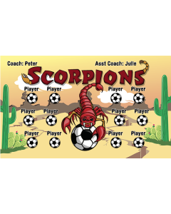 Scorpions Soccer 9oz Fabric Team Banner DIY Live Designer