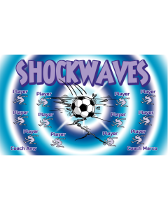 Shockwaves Soccer 9oz Fabric Team Banner DIY Live Designer