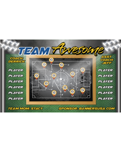 Team Awesome Soccer 9oz Fabric Team Banner DIY Live Designer