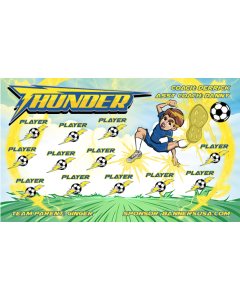 Thunder Soccer 9oz Fabric Team Banner DIY Live Designer