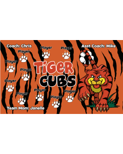 Tiger Cubs Soccer 9oz Fabric Team Banner DIY Live Designer
