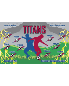 Titans Soccer 9oz Fabric Team Banner DIY Live Designer