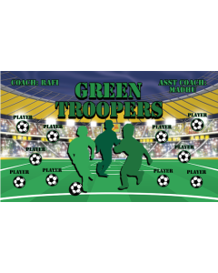 Green Troopers Soccer 9oz Fabric Team Banner DIY Live Designer