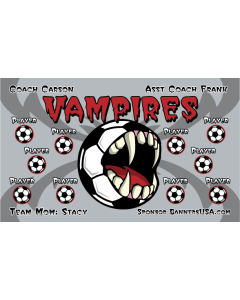 Vampires Soccer 9oz Fabric Team Banner DIY Live Designer