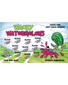Wacky Watermelons Soccer 9oz Fabric Team Banner DIY Live Designer