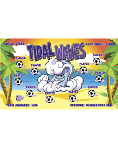 Tidal Waves Soccer 9oz Fabric Team Banner DIY Live Designer
