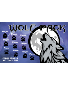 Wolf Pack Soccer 9oz Fabric Team Banner DIY Live Designer