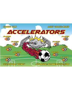 Accelerators Soccer 9oz Fabric Team Banner E-Z Order