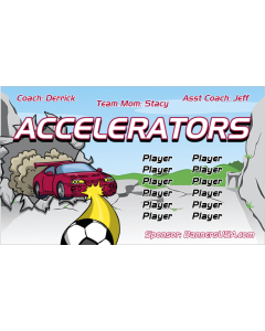 Accelerators Soccer 9oz Fabric Team Banner E-Z Order